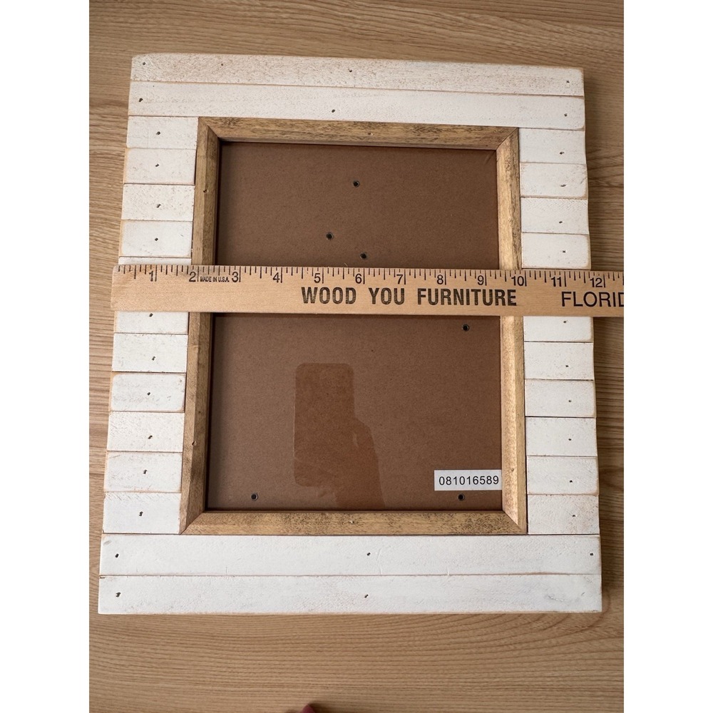 Rustic Whitewashed Wood 12x14OD Picture Frame Farmhouse Coastal Wall Tabletop - Picture 5 of 16